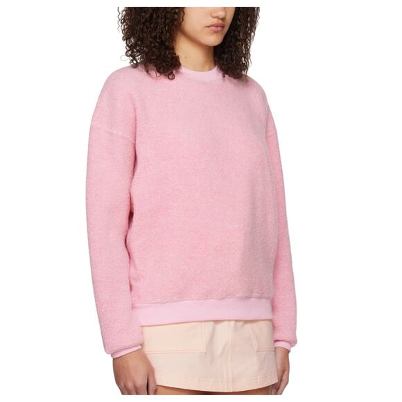 Outdoor Voices M NEW Pink MegaFleece Crewneck Sweatshirt Fuzzy - Picture 1 of 10
